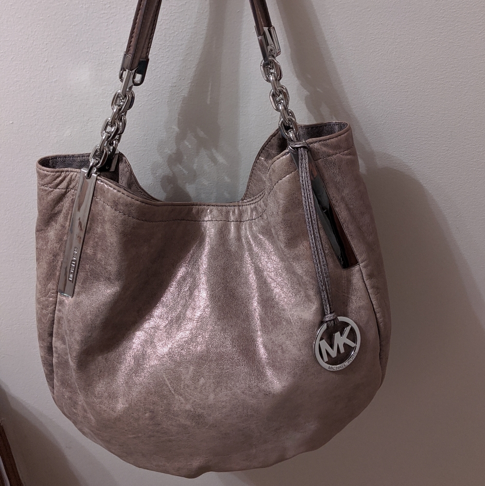 Michael Kors nickel shoulder bag